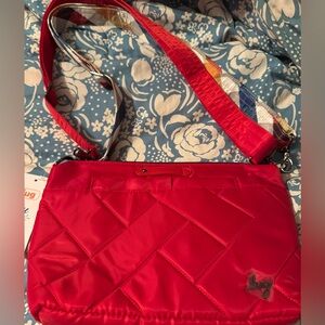 Lug bag Red Quilted Crossbody Bag nwt double handle